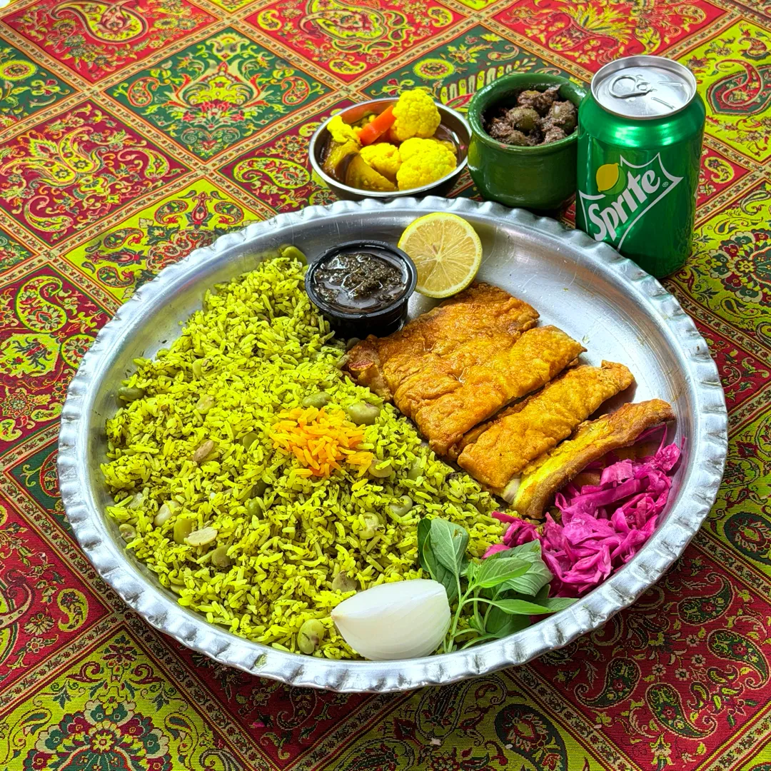 باقلا پلو با ماهی